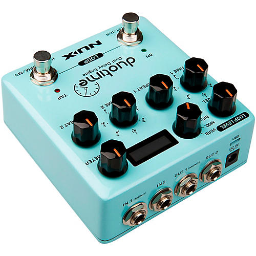 NUX Duotime Dual Delay Engine Effects Pedal Blue