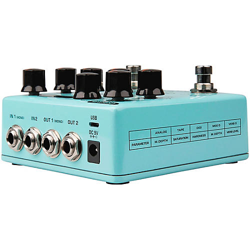 NUX Duotime Dual Delay Engine Effects Pedal Blue