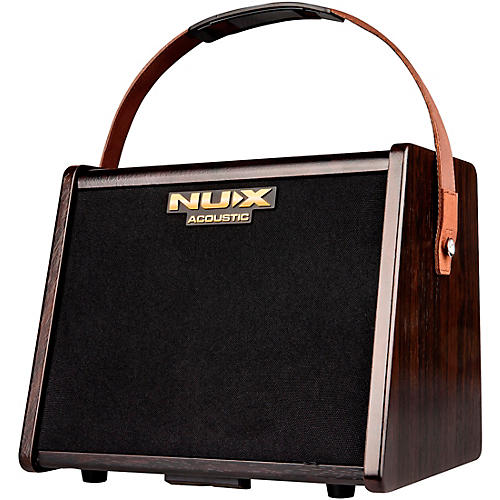 NUX Stageman AC 25 25W 2 Channel Modeling Rechargable Acoustic Amp with Bluetooth Brown