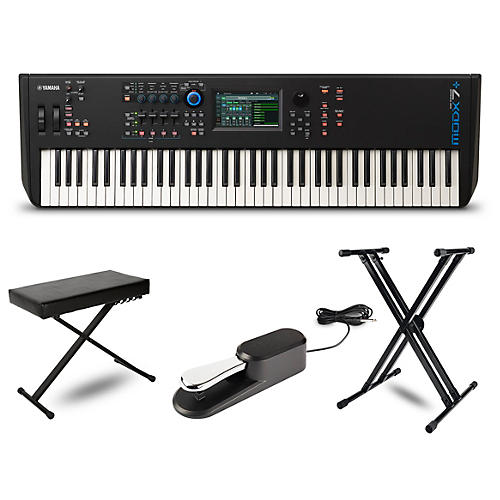 Yamaha MODX7+ Synthesizer With Stand, Bench and Sustain Pedal