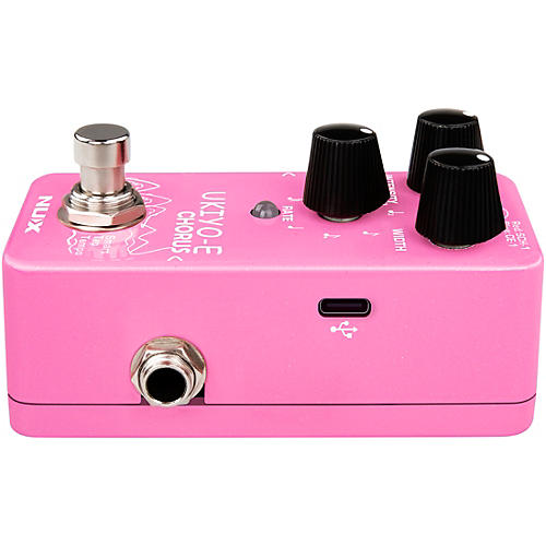 NUX NCH-4 UKIYO-E Mini Pedal with Three Vintage Chorus Models Effects Pedal Pink