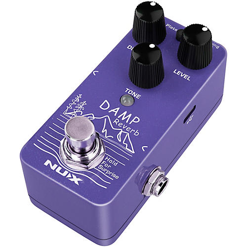 NUX NRV-3 Damp Mini Pedal with Three Classic Reverb Models Effects Pedal Blue