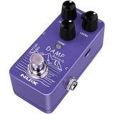 NUX NRV-3 Damp Mini Pedal with Three Classic Reverb Models Effects Pedal Blue