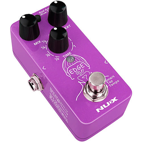 NUX NDD-3 Edge Mini Pedal with Three Delay Types and Smart Tap Temp Effects Pedal Purple