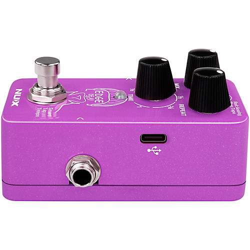 NUX NDD-3 Edge Mini Pedal with Three Delay Types and Smart Tap Temp Effects Pedal Purple