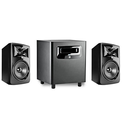 JBL 2.1 Studio Bundle With 308P MkII 8" Powered Studio Monitor Pair & LSR310S 10" Powered Studio Sub