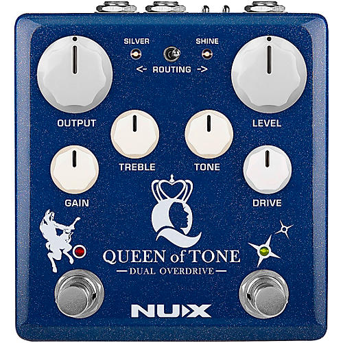 NUX NDO-6 Queen of Tone Dual Overdrive Effects Pedal Blue