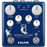 NUX NDO-6 Queen of Tone Dual Overdrive Effects Pedal Blue