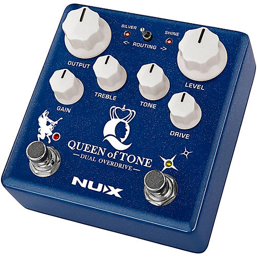 NUX NDO-6 Queen of Tone Dual Overdrive Effects Pedal Blue