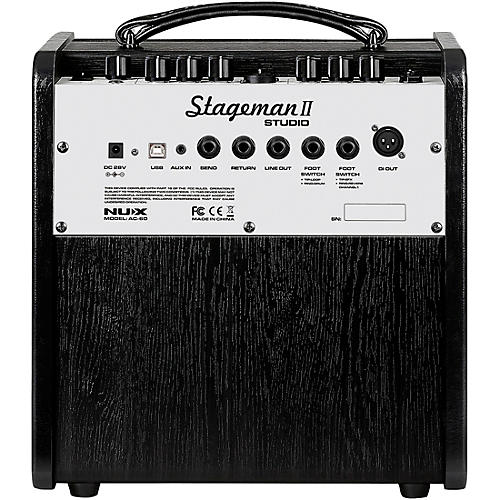 NUX Stageman II AC-60 60W Acoustic Guitar Amp With Drum Loop and Bluetooth Black