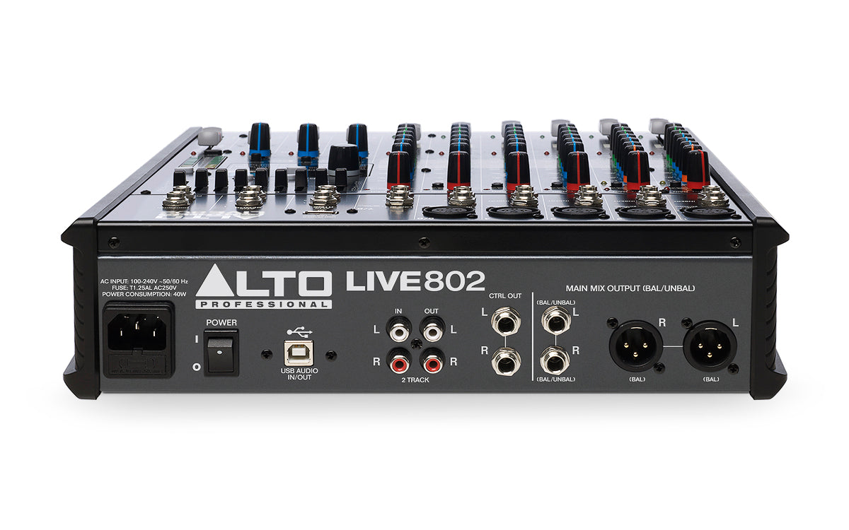 ALTO LIVE 802 PROFESSIONAL 8-CHANNEL 2-BUS MIXER