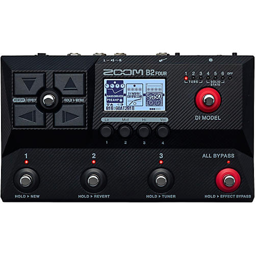 Zoom B2 Four Multi-Effects Processor for Bass Black