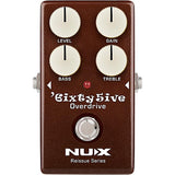 NUX '6ixty5ive Overdrive Effects Pedal With True Bypass and Gain Trim Brown