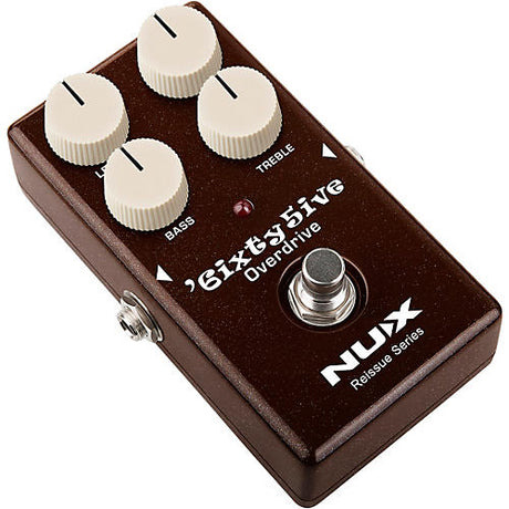 NUX '6ixty5ive Overdrive Effects Pedal With True Bypass and Gain Trim Brown