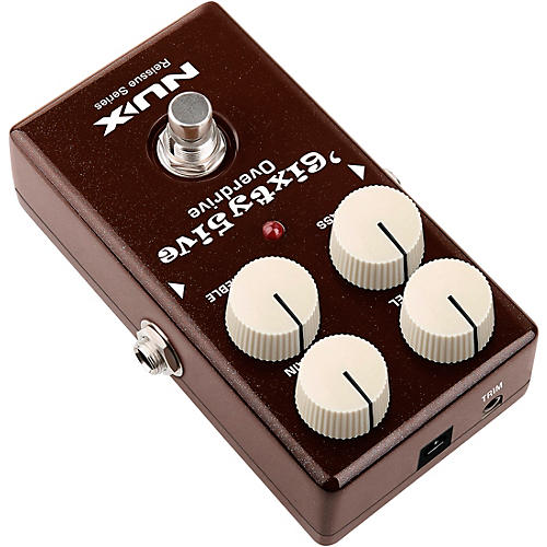 NUX '6ixty5ive Overdrive Effects Pedal With True Bypass and Gain Trim Brown