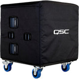 QSC (2) LA112 Pole Mounted Active Line Array Speaker Package With KS118 Subwoofer