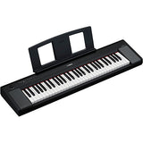 Yamaha Piaggero NP-15 61-Key Portable Keyboard With Power Adapter Black Beginner Package