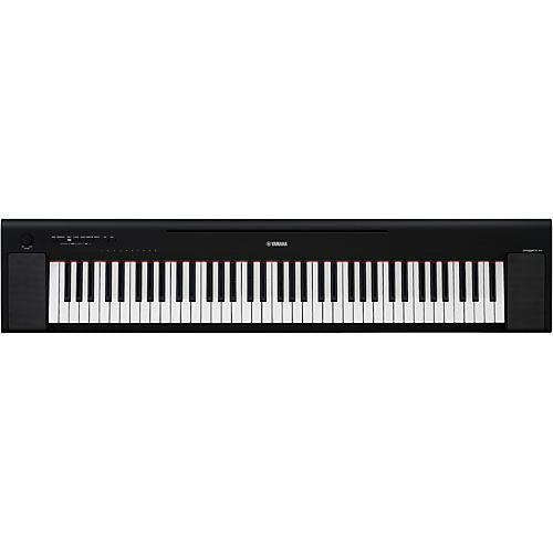 Yamaha Piaggero NP-35 76-Key Portable Keyboard With Power Adapter Black Beginner Package