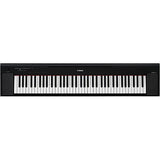 Yamaha Piaggero NP-35 76-Key Portable Keyboard With Power Adapter Black Beginner Package