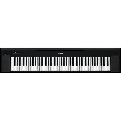 Yamaha Piaggero NP-35 76-Key Portable Keyboard With Power Adapter Black Beginner Package