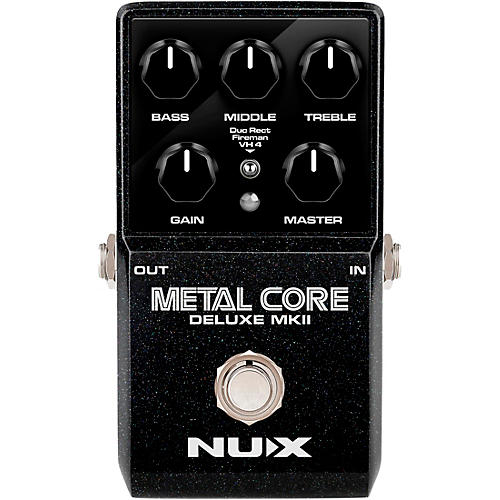 NUX Metal Core Deluxe MKII Hi Gain Distortion with 3 Amps/IR's True Bypass Effects Pedal Black