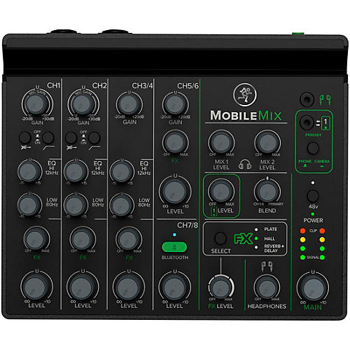 Mackie MobileMix 8-Channel USB-Powerable Mixer for A/V Production, Live Sound & Streaming