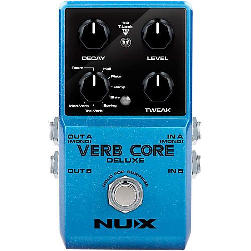 NUX Verb Core Deluxe with 8 Different Reverbs and Freeze Effects Pedal Blue