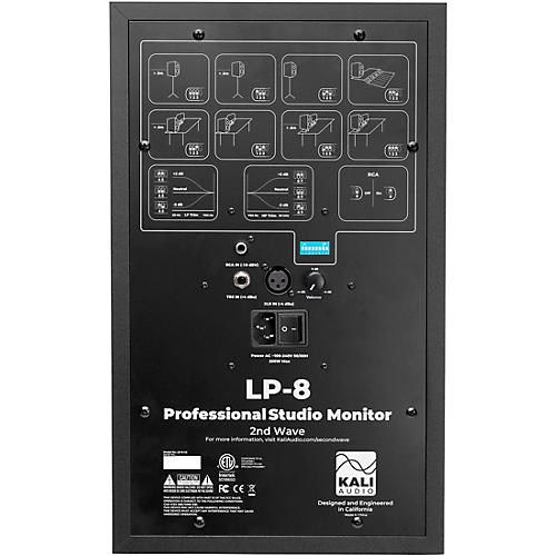 Kali Audio LP-8 V2 8" Powered Studio Monitor (Pair) & WS-6.2 Dual 6" Studio Subwoofer Bundle