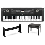 Yamaha DGX-670 88-Key Portable Grand Piano With Matching Stand and Bench Black