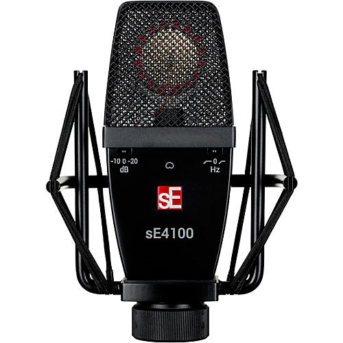 sE Electronics sE 4100 Large Diaphragm Cardioid Condenser Microphone w/Mount and Case Black