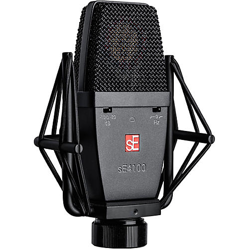 sE Electronics sE 4100 Large Diaphragm Cardioid Condenser Microphone w/Mount and Case Black