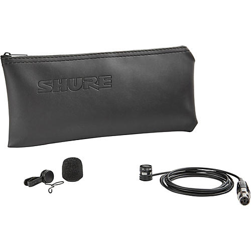 Shure WL185MB/S-LM3 Cardioid Condenser Lavalier w/ TA4F Termination Black