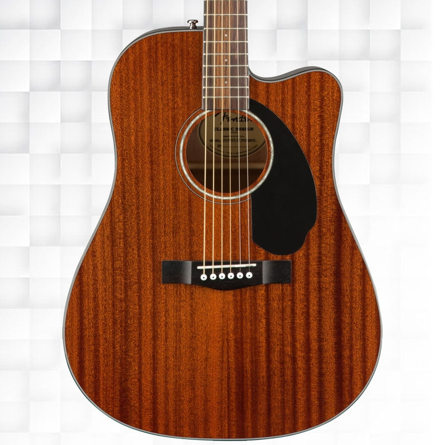 FENDER CD-60SCE DREADNOUGHT ALL-MAHOGANY ELECTRO ACOUSTIC GUITAR WITH BAG - 0970113022