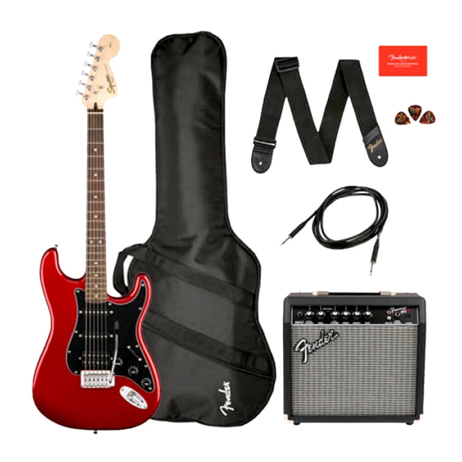 FENDER AFFINITY SERIES STRATOCASTER HSS ELECTRIC GUITAR PACK 0371824609 - CANDY APPLE RED