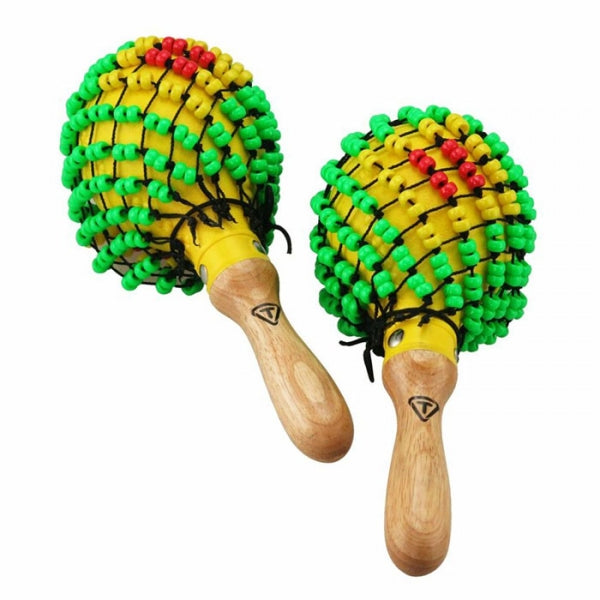 Tycoon TMPB-Y Yellow Plastic Beaded Maracas