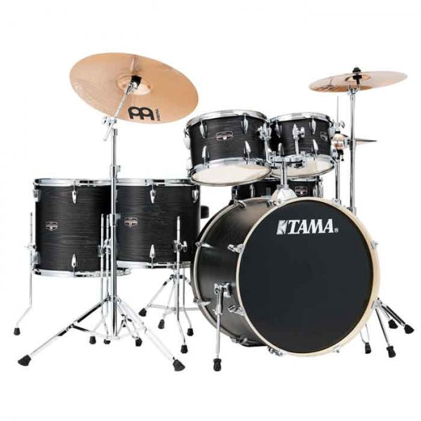 TAMA IMPERIALSTAR IE62KH6W-BOW 6-PIECE ACOUSTIC DRUM KIT - BLACK OAK WRAP