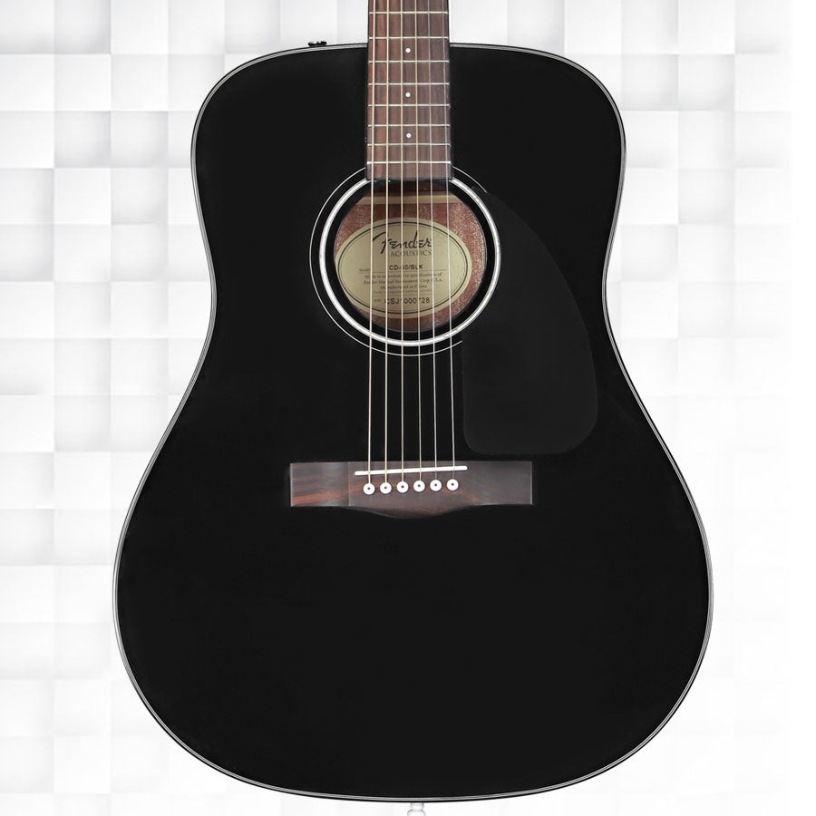 FENDER CD-60 DREAD V3 DS WALNUT FRETBOARD ACOUSTIC GUITAR WITH BAG BLACK 0970110206
