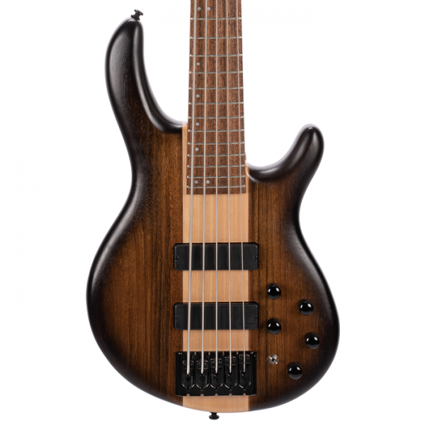 CORT C5 PLUS OVMH 5-STRING BASS GUITAR WITH BAG - ANTIQUE BROWN BURST