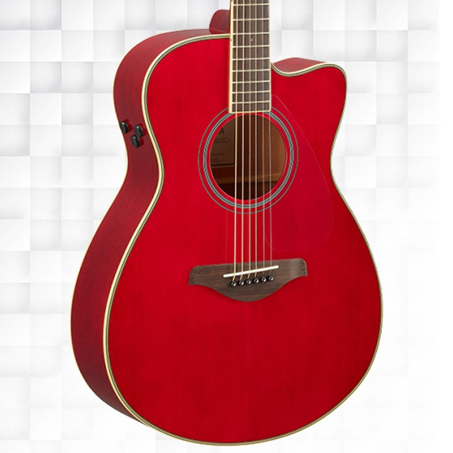 Yamaha FSC-TA TransAcoustic Cutaway Guitar - Ruby Red