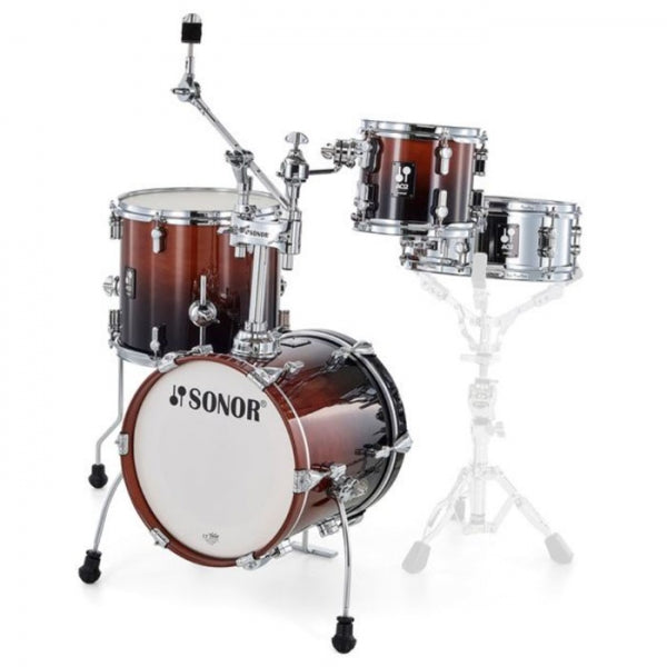 SONOR AQ2 MARTINI SET BRF 4-PIECE ACOUSTIC DRUM SHELL PACK- BROWN FADE