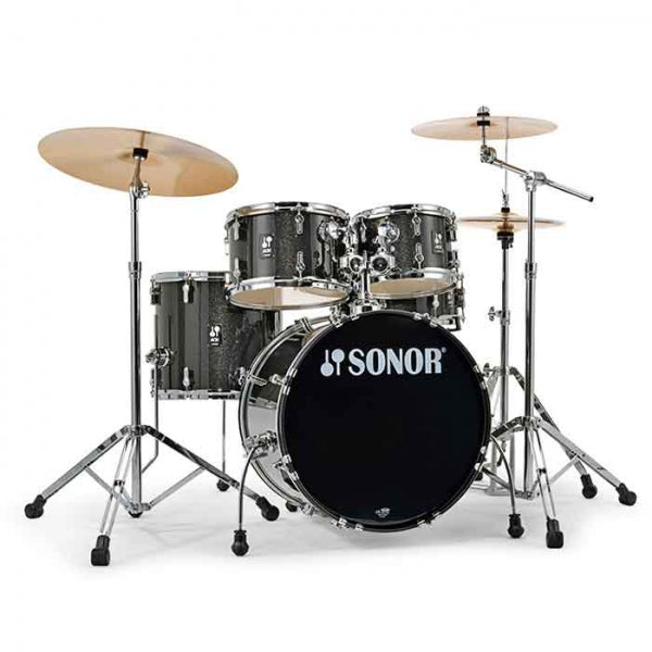 SONOR AQX STUDIO SET BMS 5-PIECE ACOUSTIC DRUM SET - BLACK MIDNIGHT SPARKLE