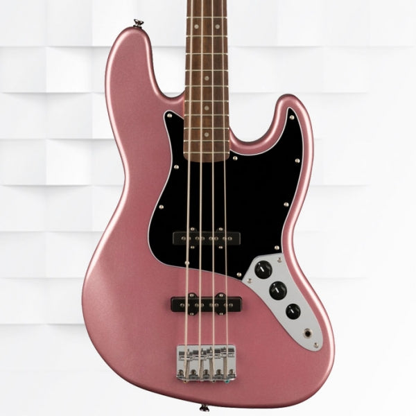 FENDER SQUIER AFFINITY JAZZ BASS INDIAN LAUREL FINGERBOARD BASS GUITAR WITH BAG-BURGUNDY MIST 0378601566