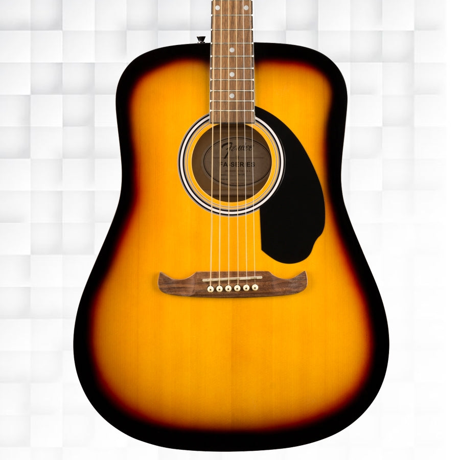 FENDER FA-125 DREADNOUGHT, WALNUT FINGERBOARD ACOUSTIC GUITAR WITH BAG - SUNBURST 0971210732