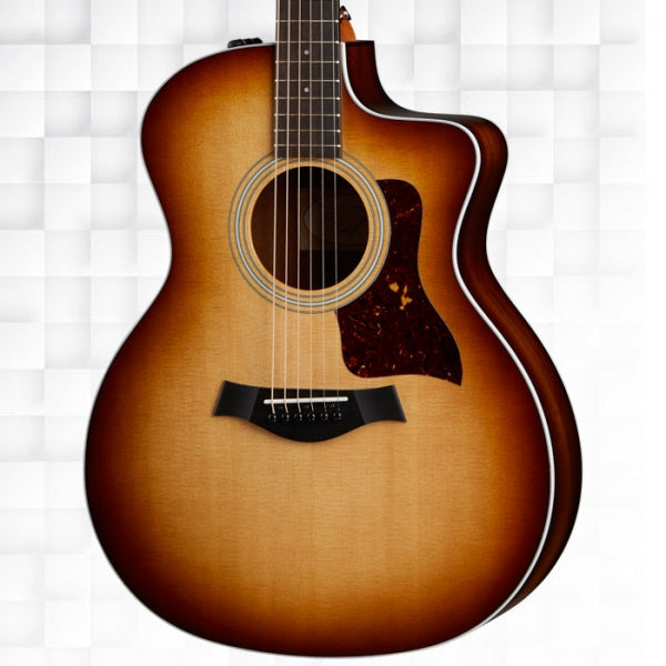 TAYLOR 214CE-K SB GRAND AUDITORIUM ELECTRO-ACOUSTIC GUITAR WITH GIG BAG - SHADED EDGEBURST