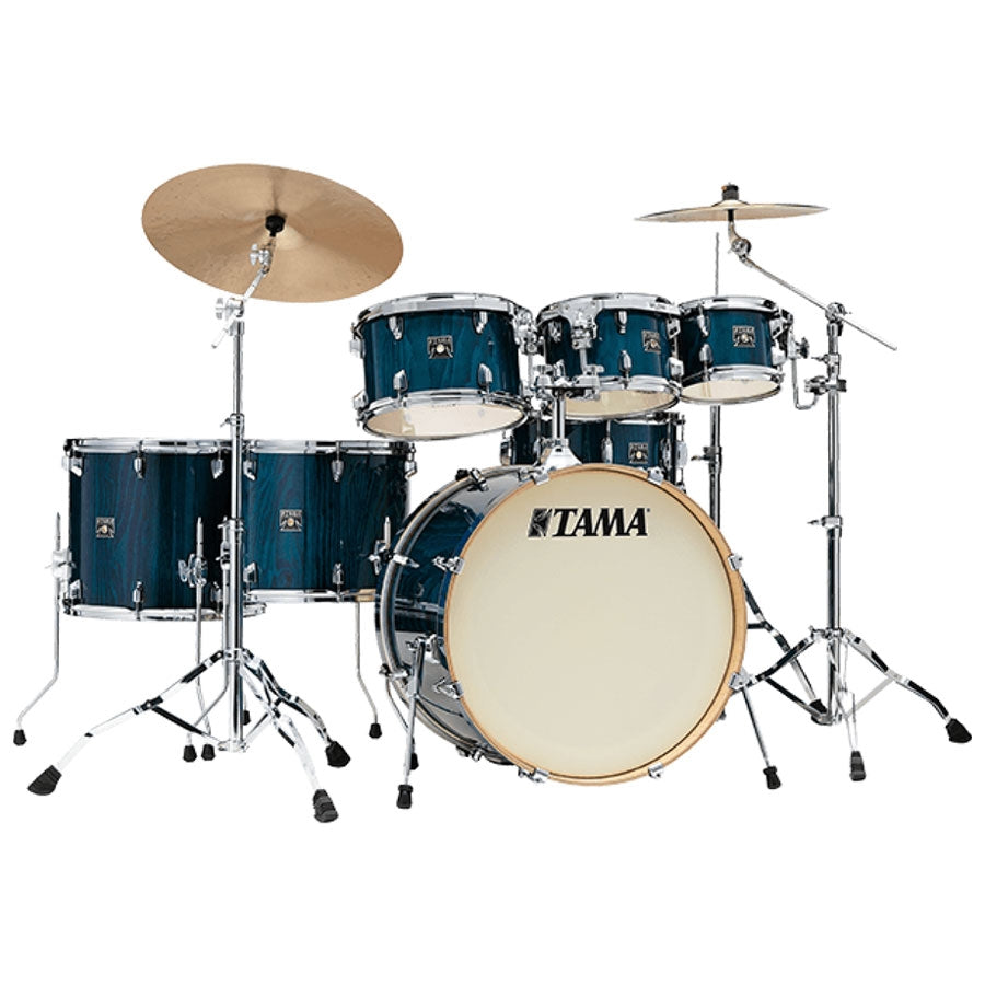 Tama Superstar Classic CL72RSP-PGHP Exotic Finish 7 Pcs Drum Shell Pack - Gloss Sapphire Lacebark Pine