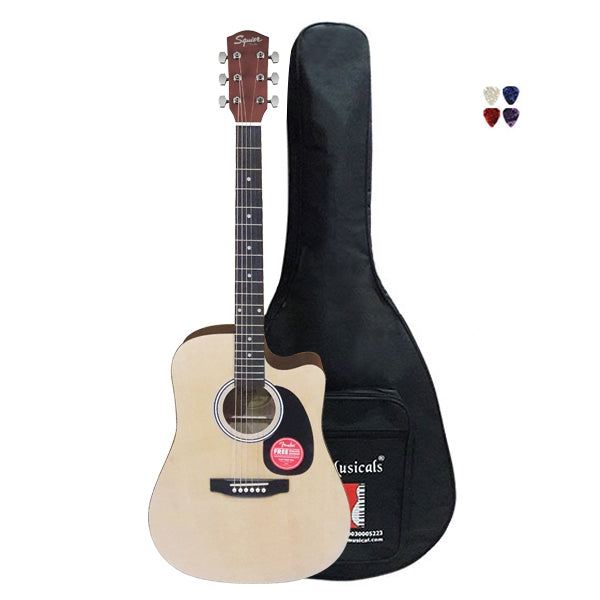 FENDER SQUIER SA-150C CUTAWAY ACOUSTIC GUITAR WITH BAG - NATURAL 0971811021