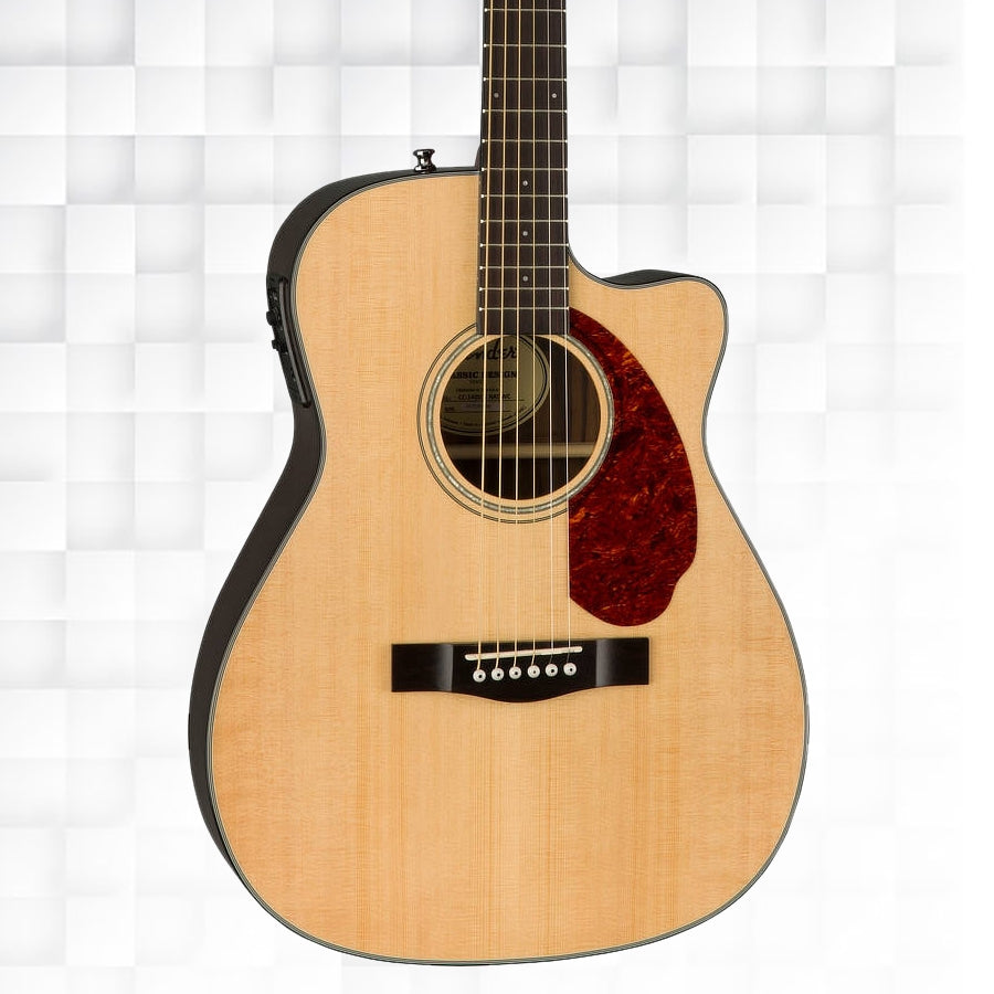 FENDER CC-140SCE CONCERT SINGLE-CUTAWAY ACOUSTIC-ELECTRIC GUITAR WITH CASE - NATURAL 0970253321