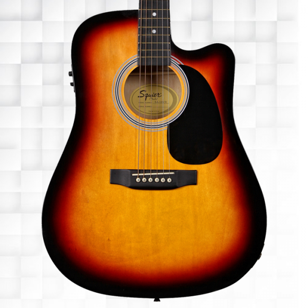 FENDER SQUIER SA-105CE ELECTRO-ACOUSTIC GUITAR WITH BAG - SUNBURST 0930307032