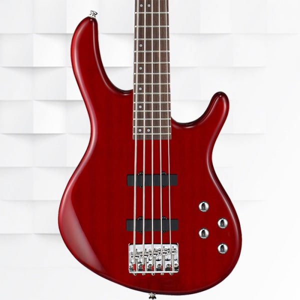 Cort Action Bass V Plus Electric Bass Guitar - Trans Red