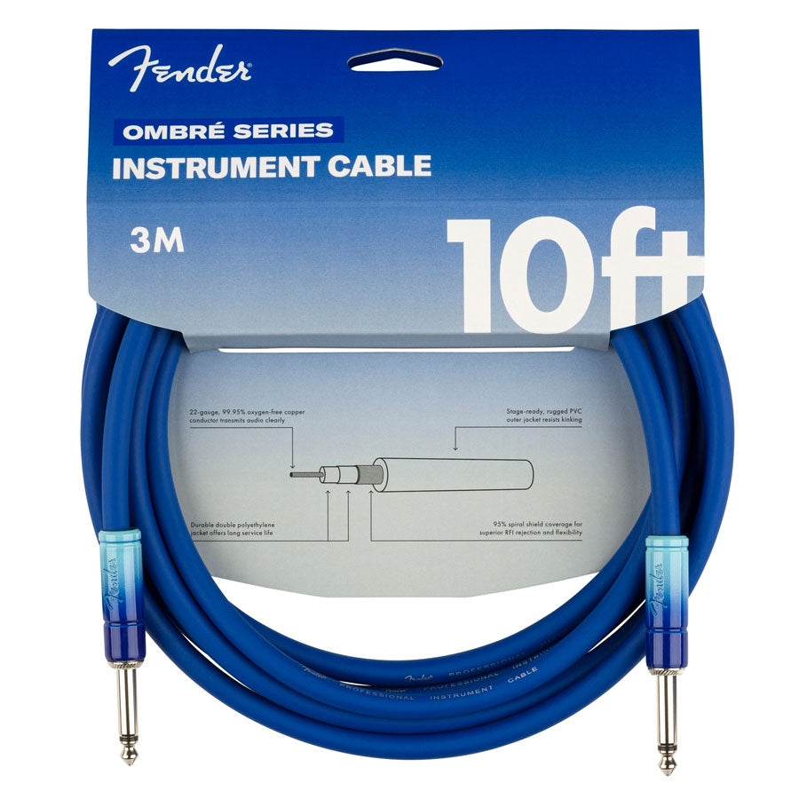 Fender Ombre Series Instrument Cable 10FT Belair Blue